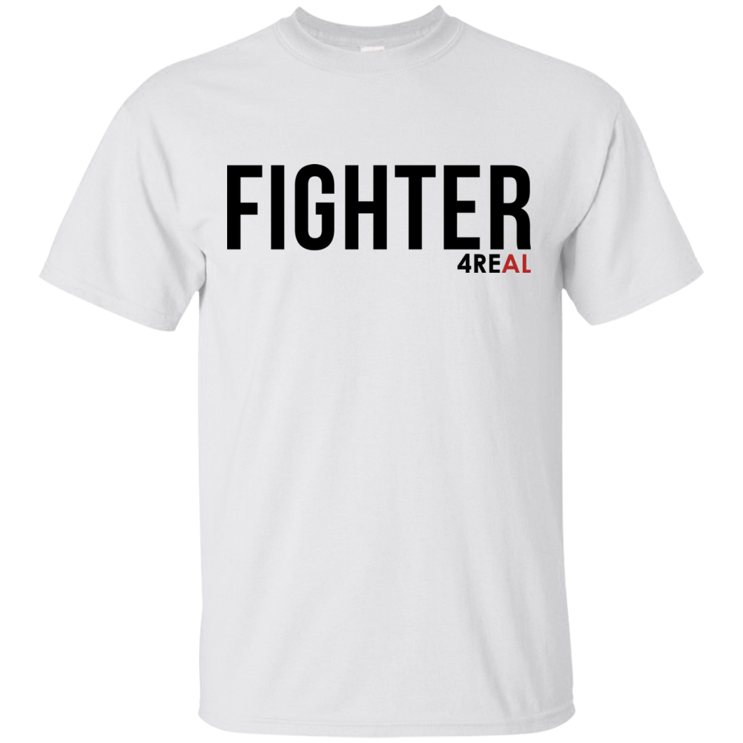 FIGHTER White T-Shirt - 4REAL