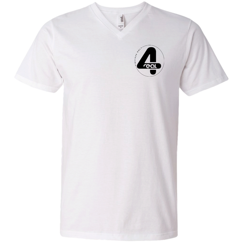 4Real - 2018 V-Neck White T-Shirt