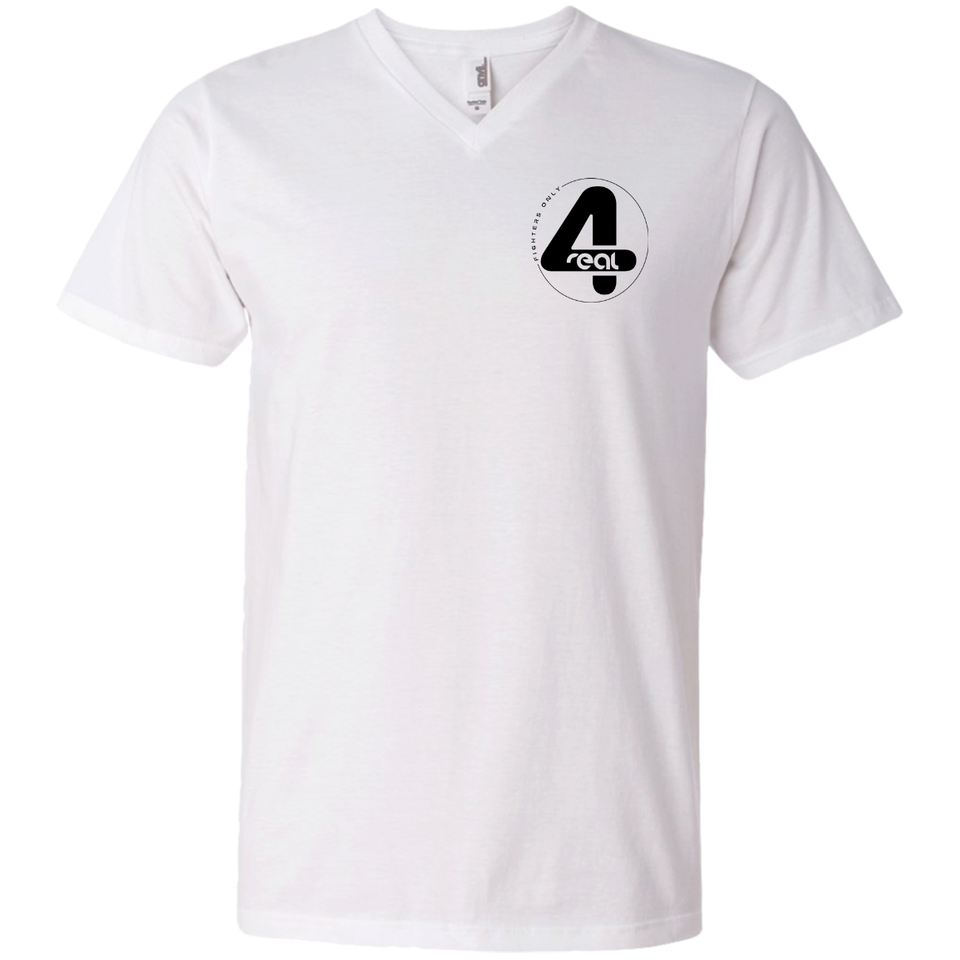 4Real - 2018 V-Neck White T-Shirt