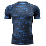 Blue MMA Compression Rashguard - 4REAL