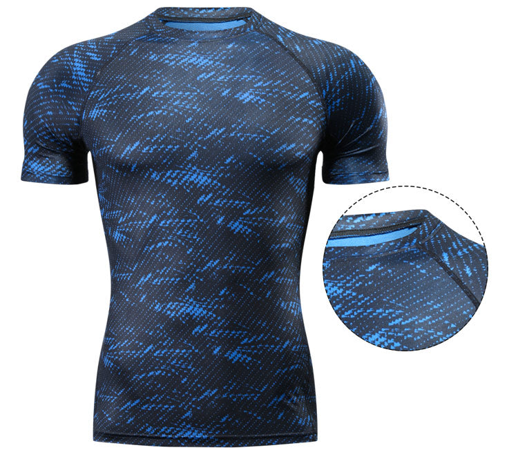 Blue MMA Compression Rashguard - 4REAL