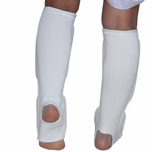 Cotton White Shin Guards - 4REAL