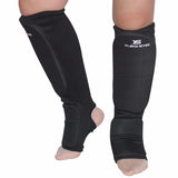 Cotton Black Shin Guards - 4REAL