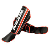 Red Black Shin Guards - 4REAL