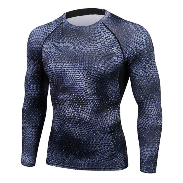 Long Sleeve Grey MMA Rashguard - 4REAL